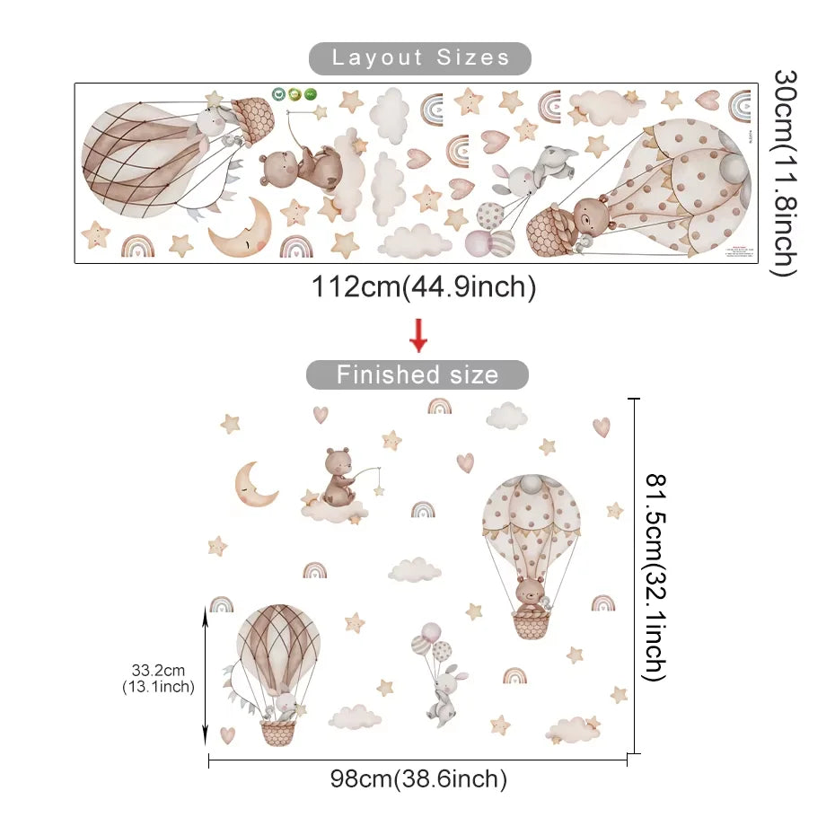 מדבקות קיר לחדרי ילדים