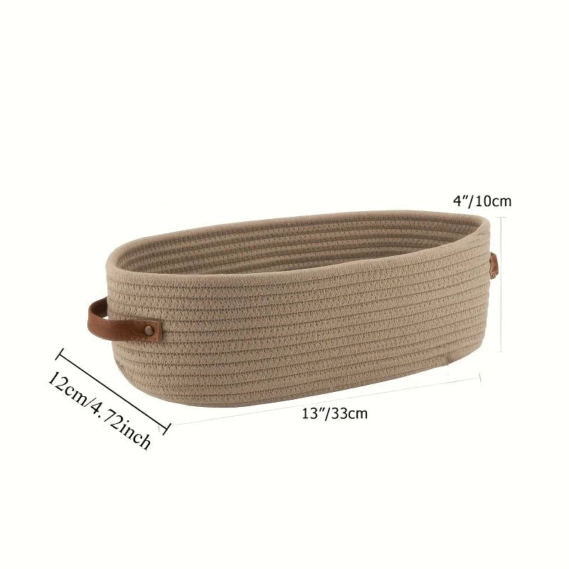 סל אחסון בעבודת יד לחדר הרחצה