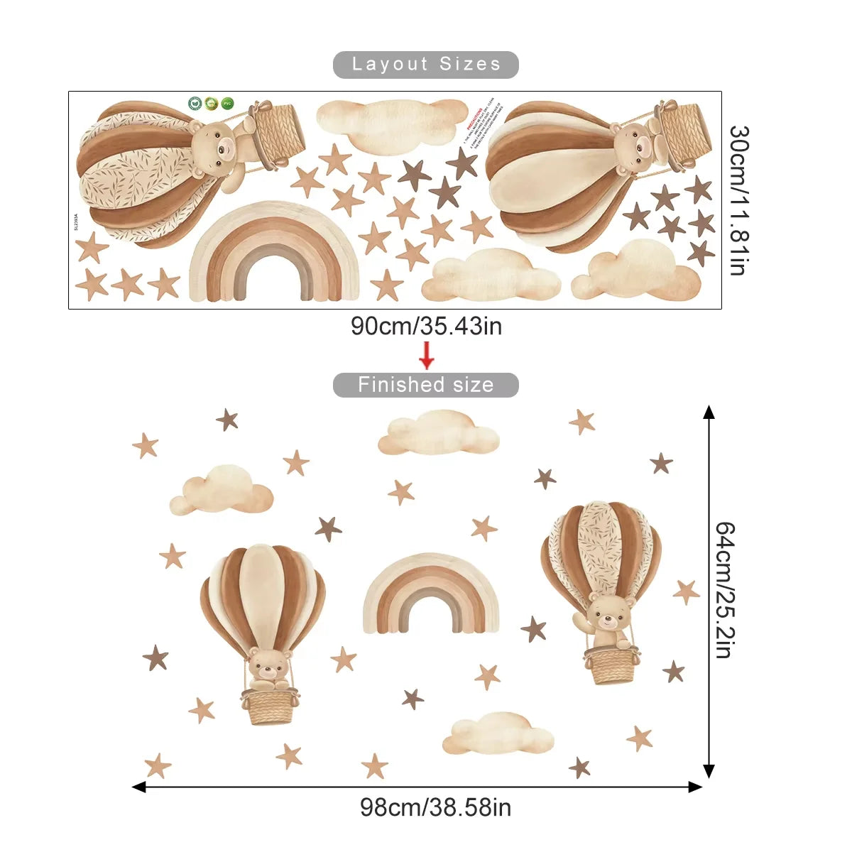 מדבקות קיר לחדרי ילדים