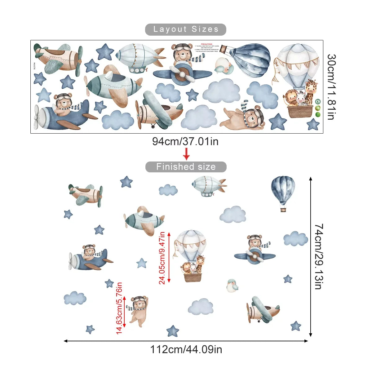 מדבקות קיר לחדרי ילדים