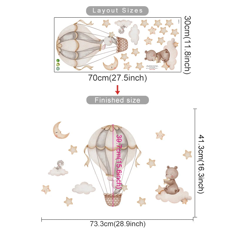 מדבקות קיר לחדרי ילדים