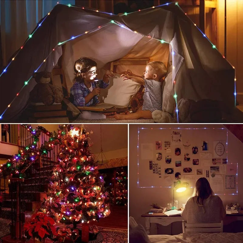 שרשרת אורות לד סולארית