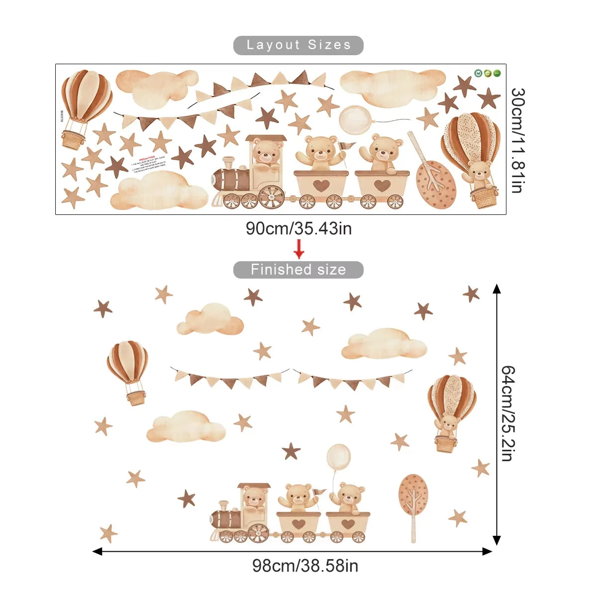 מדבקות קיר לחדרי ילדים