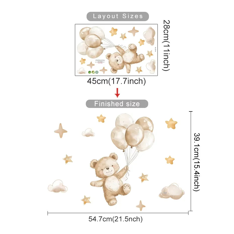 מדבקות קיר לחדרי ילדים