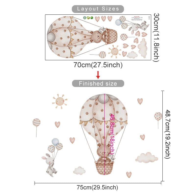 מדבקות קיר לחדרי ילדים