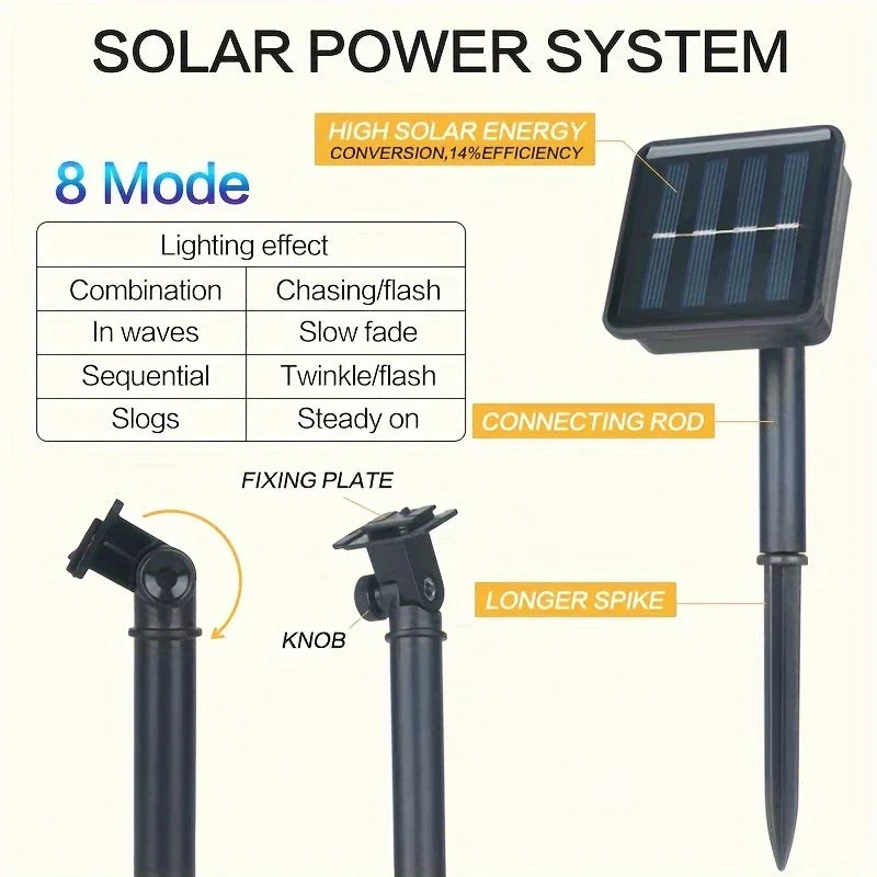 שרשרת אורות כדוריות סולארית דמוי קריסטל