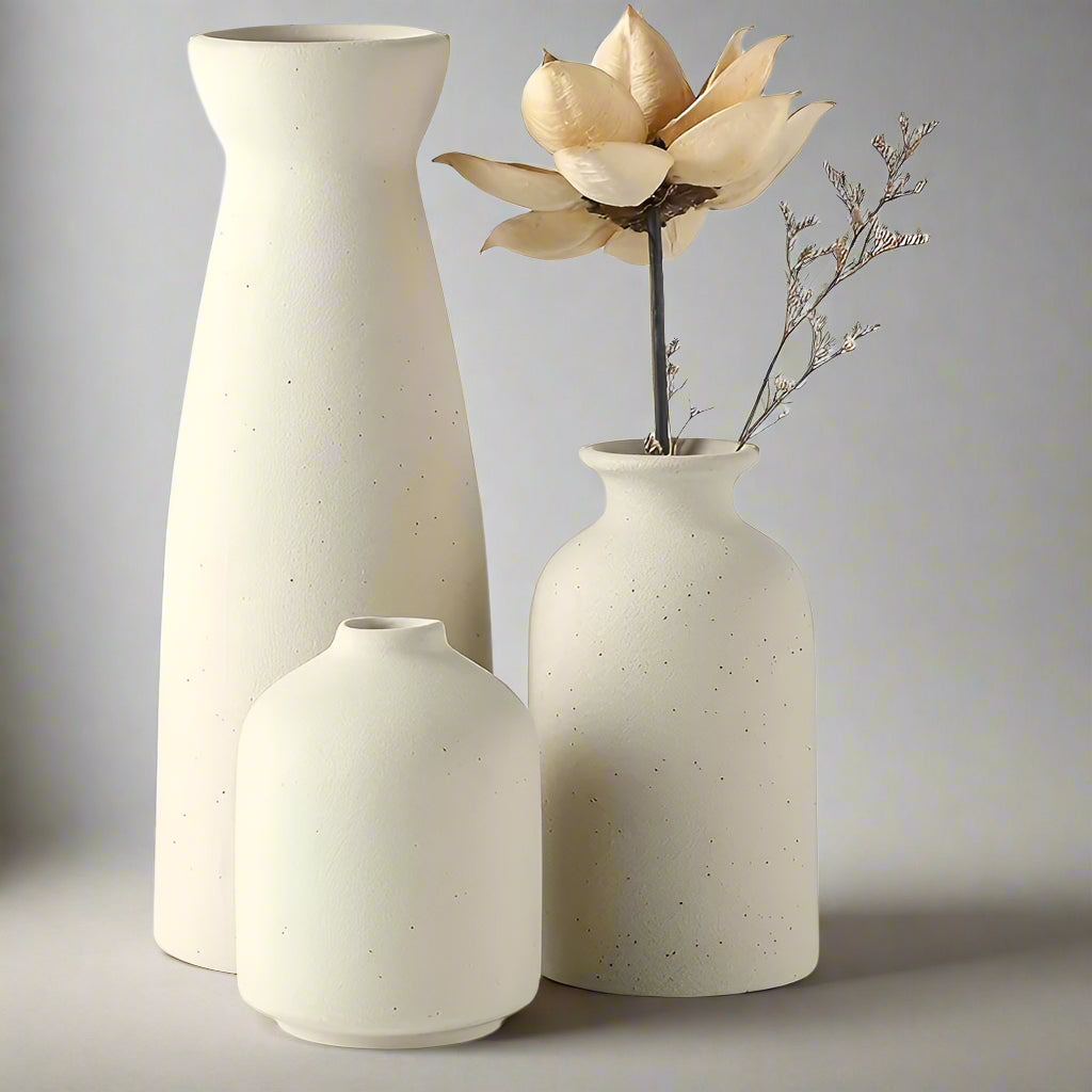 סט 3 אגרטלי קרמיקה