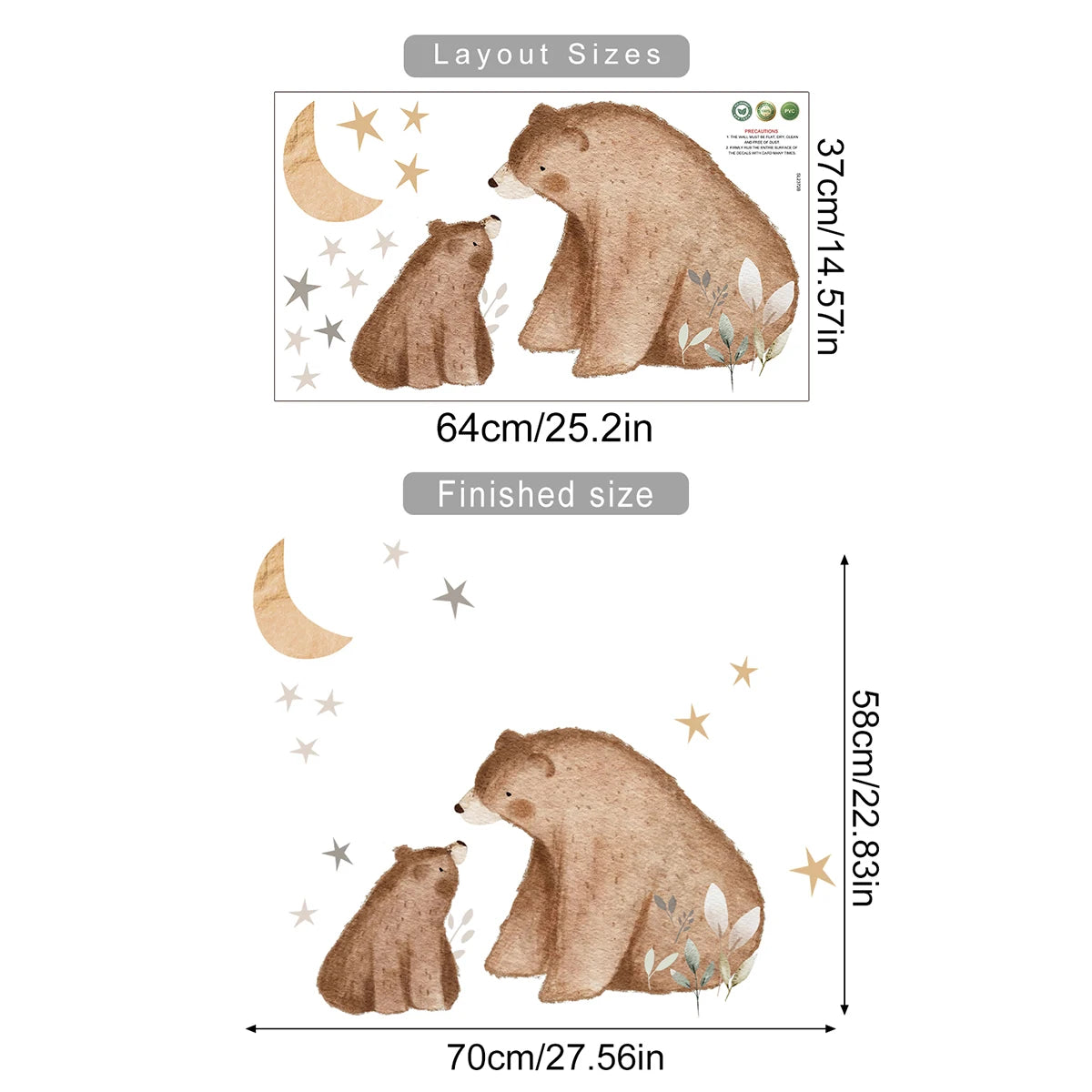 מדבקות קיר לחדרי ילדים